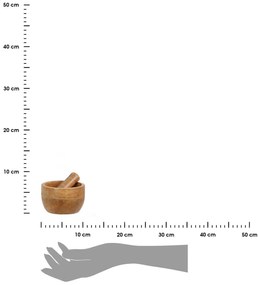 Drevený mažiar Mango, 10x6,5 cm