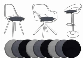 Podsedák na stoličku MARIE 36 cm - grafitový