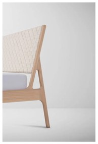 Posteľ z masívneho dubového dreva s bielym čelom Gazzda Fawn, 140 x 200 cm