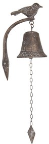 Liatinový zvonček s vtáčikom Bird - 10 * 15 * 25 cm