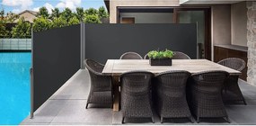 Obojstranná, výsuvná markíza 160cm x 600cm, šedá