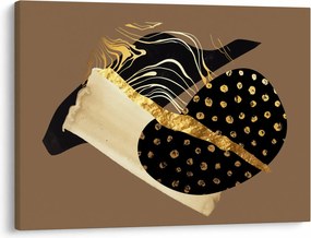 Obraz - Abstrakcia golden brown N⁰1 (70x50 cm)