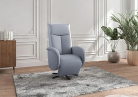 XXXLutz RELAXAČNÉ KRESLO, koža, sivomodrá Sit & More - Online Only obývacie izby - 00014401627L