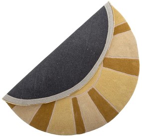 Béžový/jantárový vlnený detský koberec ø110 cm Sun – Bloomingville Mini
