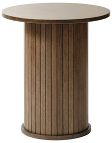 Okrúhly odkladací stolík v dekore duba ø 50 cm Nola – Unique Furniture