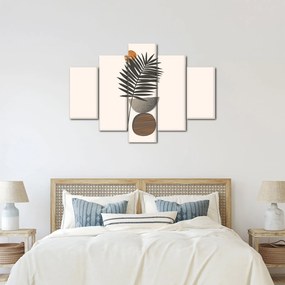 Obraz - Abstrakcia s palmovým listom (150x105 cm)
