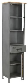 furniture-nabytek.cz - Masívna kúpeľňová skrinka Pinetown z mangového dreva a kovu, lakovaná, viacfarebná – 45×35×185 cm