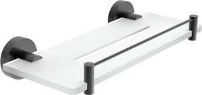Nimco Polica, 30 cm s ohrádkou IXI UNIX ČIERNA - UNC X430-X-90