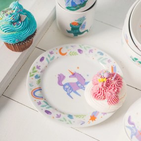 Bella Rose Detský porcelánový tanier Jednorožec Ø 19 cm