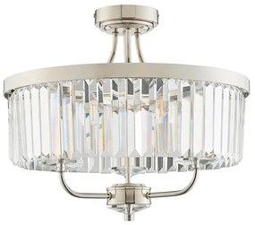 Endon 90264 - Prisadený luster CHESTERFIELD, 3xE14/6W/230V, priemer 45 cm, lesklý chróm