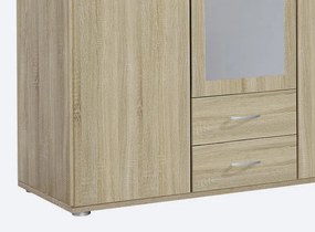 Šatníková skriňa 3-dverová Twin, dub sonoma