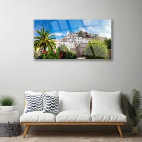 Obraz plexi Mesto palma krajina 100x50 cm