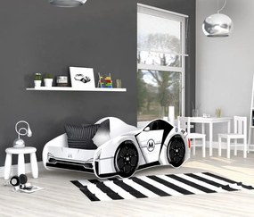 Detská posteľ auto JOE 140x70 cm - biela (12)