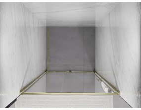 Mexen Exo, výklopné sprchové dvere 120 cm, číre sklo, zlatá, 819-120-000-50-00