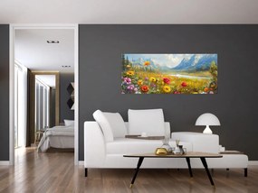 Obraz - Maľovaná krajina (120x50 cm)