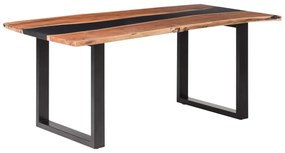 furniture-nabytek.cz - Masívny jedálenský stôl Black River z mangového dreva, lakovaný, hnedý – 140×90 cm