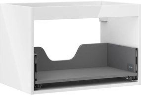 Mexen Box-A, závesná skrinka 70 cm, 1 zásuvka, biela lesklá, 91AX0-0700-470-1-00