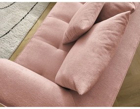 Ružová ženilková rohová pohovka (ľavý roh/do L) Whesley – Bobochic Paris