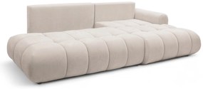 Rozkladacia rohová sedačka Lutario L II pravá - béžová hydrofóbna pletenina Venice 2026