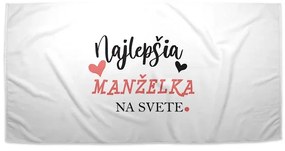 Sablio Uterák Najlepšia manželka na svete - 30x50 cm
