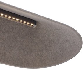 Moderné závesné svietidlo čierne so sivým interiérom vrátane LED 3-stupňového stmievania - Dani