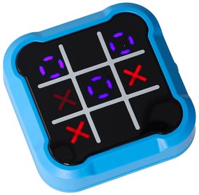 Kruhový kríž kríž elektronická logická hra tic tac toe prenosná konzola modrá