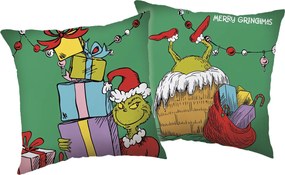 Jerry Fabrics Derkoračný vankúšik 40x40 cm - Grinch "Presents"