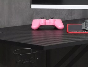 AKCIA Rohový písací stôl B-219 čierny II. akosť