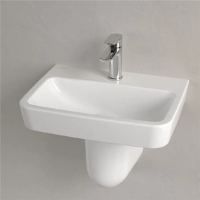VILLEROY &amp; BOCH O.novo závesné umývadielko s otvorom, bez prepadu, 500 x 370 mm, biela alpská, s povrchom CeramicPlus, 434451R1