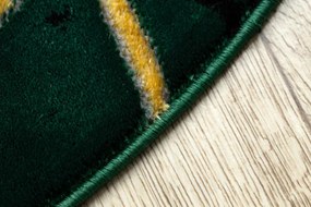 Koberec EMERALD exkluzívny 1020 kruh - glamour, marmur, trojuholníky zelený/zlatý
