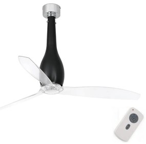 FARO 32003 - Stropný ventilátor ETERFAN čierna/číra pr. 128 cm + diaľkové ovládanie