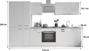 XXXLutz KUCHYNSKÝ BLOK 310 cm Respekta - Online Only kuchyne - 001899019704