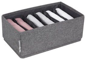 Sivý organizér do zásuvky s priehradkami Bigso Box of Sweden Drawer, 16,5 x 11 cm