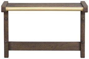 Tmavo hnedý nástenný vešiak z dubového dreva Inverness - Rowico