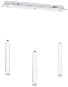 Závesné svietidlo Alba, 3x biele kovové tienidlo, w