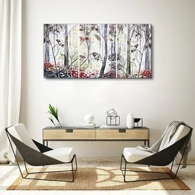 Obraz canvas Abstrakcie lesné listy