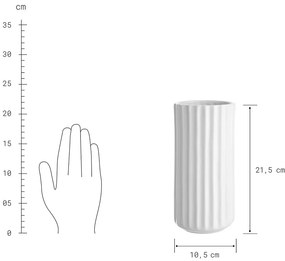 LIV Keramická váza 20 cm - biela