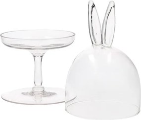 Podnos PRATA so skleneným vekom v tvare zajačích uší 810041