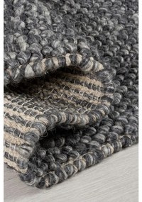 Flair Rugs, Ručne tkaný kusový koberec Minerals Dark Grey, 120x170, šedá, chodba / predsieň