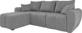 Rozkladacia obojstranná sedacia súprava do L SEVIO 246x145 cm, sivá + 2 vankúšiky ZDARMA
