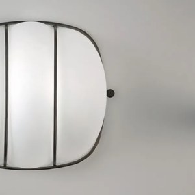 SIRU - Nástenné svietidlo CAGE 1xGX53/10W/230V 20 cm čierna/biela benátske sklo