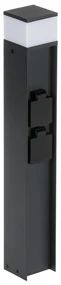 Kanlux 38765-Vonkajšia lampa s 2 zásuvkami DASTEN 1xG9/11W/230V 50 cm IP44 čierna KX2582