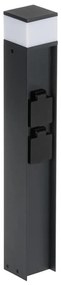 Kanlux 38765-Vonkajšia lampa s 2 zásuvkami DASTEN 1xG9/11W/230V 50 cm IP44 čierna