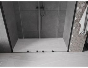 Mexen Velar L Duo, posuvné sprchové dvere do otvoru 180 cm, 8mm číre sklo, čierna matná, 871-180-003-02-70