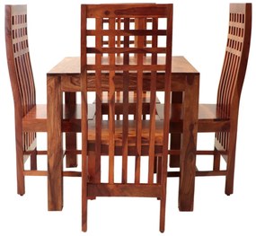 furniture-nabytek.cz - Jedálenský set pre 4 osoby z masívneho indického palisandru