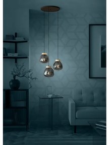 Eglo 390319 - Luster na lanku MAGACELA 3xE27/40W/230V dymová
