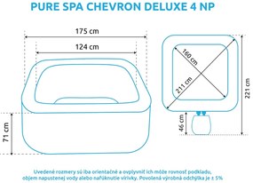 Marimex | Vírivý bazén Pure Spa Chevron Deluxe 4 NP | 11400291