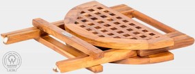 FaKOPA s. r. o. PICNIC - záhradný teakový skladací stolík Ø 50 cm, teak