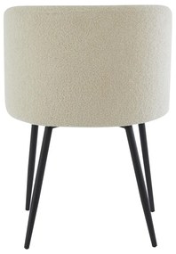 Béžové čalúnené jedálenské kreslo Elyna – Light &amp; Living