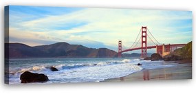 Obraz na plátně, New York Golden Gate - 120x40 cm
